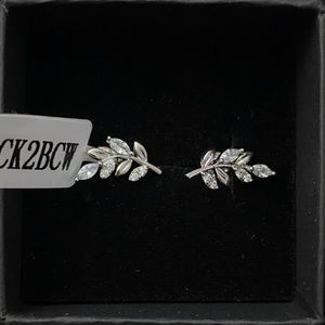 Charmed aroma silver leaf stud earrings. Brand new never worn.